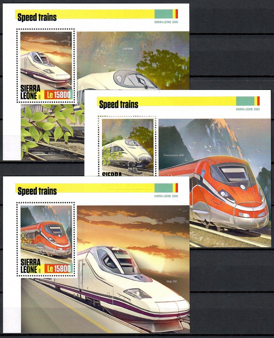 Znaczek Sierra Leone 2020 Mi bl 1967-1969 Czyste **