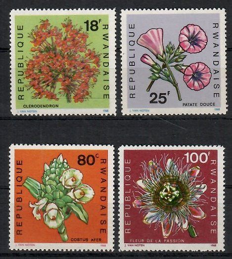 Znaczek Rwanda 1968 Mi 278-281 Czyste **