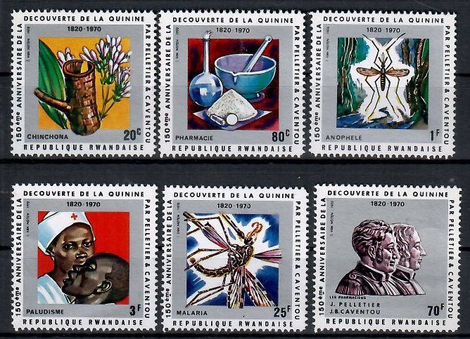 Znaczek Rwanda 1970 Mi 408-413 Czyste **