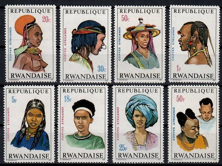 Znaczek Rwanda 1971 Mi 439-446 Czyste **