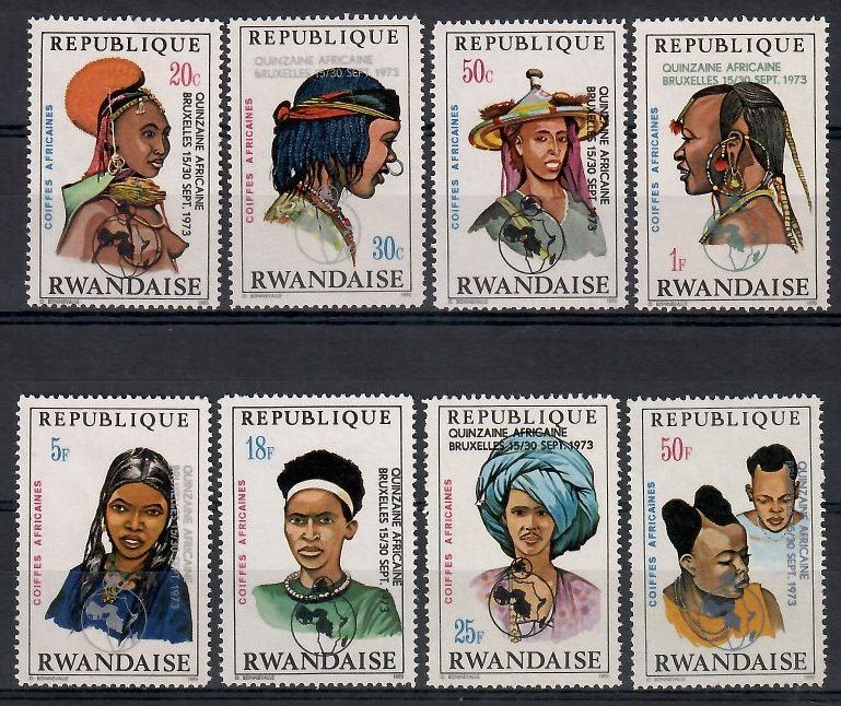 Znaczek Rwanda 1973 Mi 587-594 Czyste **