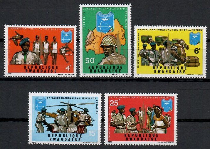 Znaczek Rwanda 1973 Mi 599-603 Czyste **