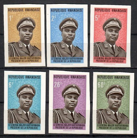 Znaczek Rwanda 1974 Mi 619-624B Czyste **