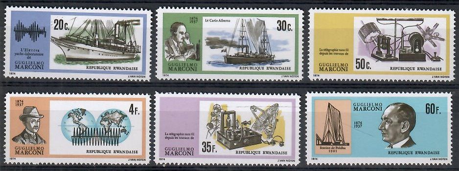 Znaczek Rwanda 1974 Mi 634-639 Czyste **
