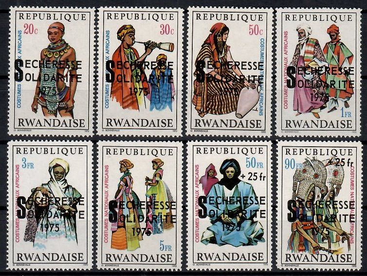 Znaczek Rwanda 1975 Mi 752-759 Czyste **