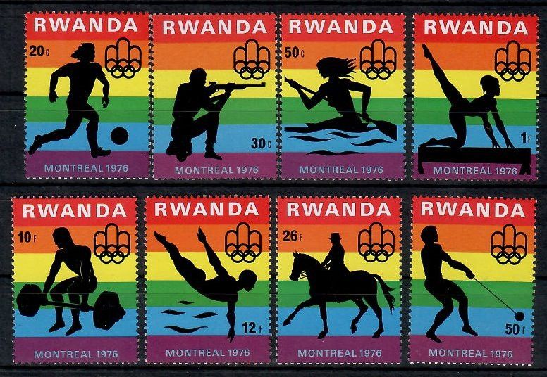 Znaczek Rwanda 1976 Mi 823-830 Czyste **