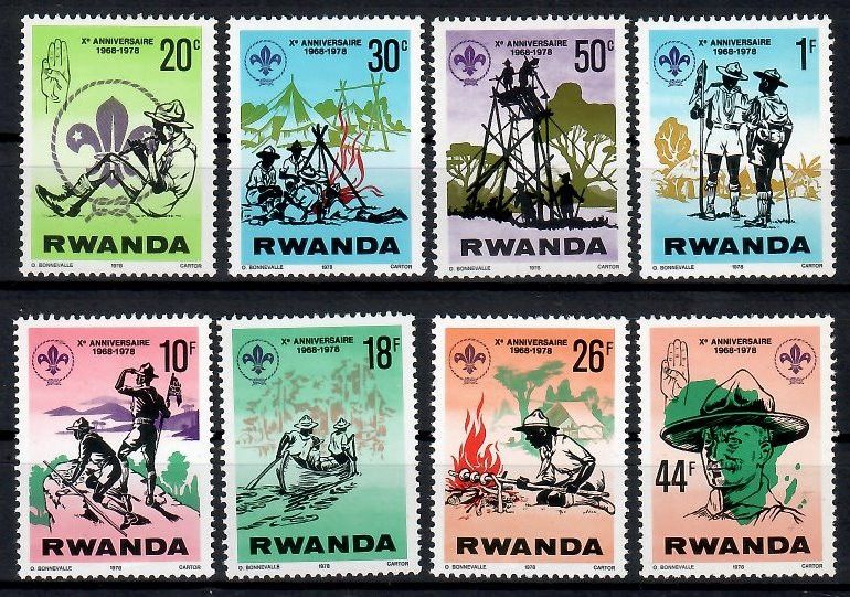 Znaczek Rwanda 1978 Mi 914-921 Czyste **