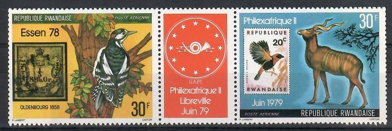 Znaczek Rwanda 1978 Mi 961-962 Czyste **