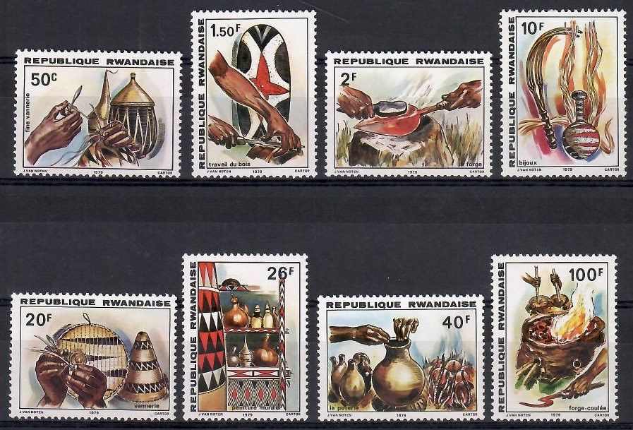 Znaczek Rwanda 1979 Mi 1002-1009 Czyste **