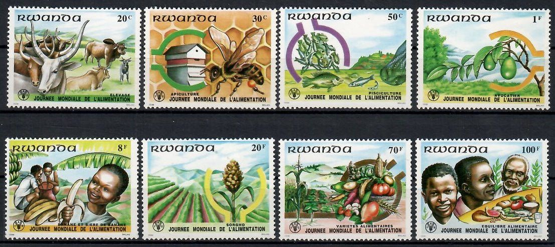 Znaczek Rwanda 1982 Mi 1159-1166 Czyste **