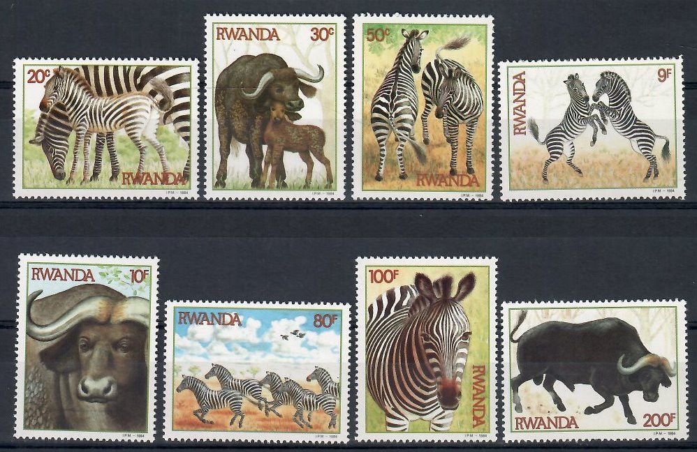 Znaczek Rwanda 1984 Mi 1283-1290 Czyste **