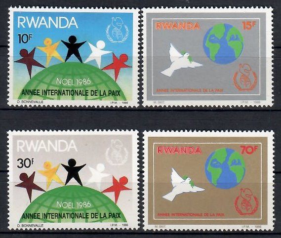 Znaczek Rwanda 1986 Mi 1354-1357 Czyste **