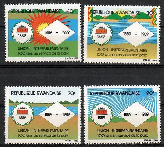 Znaczek Rwanda 1989 Mi 1412-1415 Czyste **