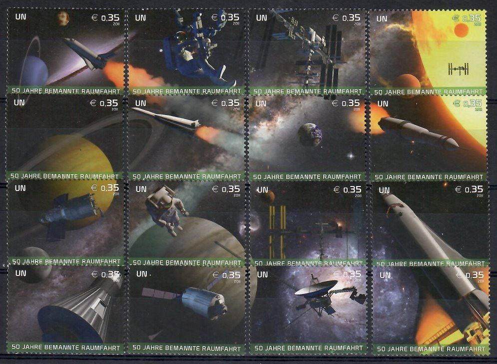 Znaczek Narody Zjednoczone Wiedeń 2011 Mi 699-714 Czyste **