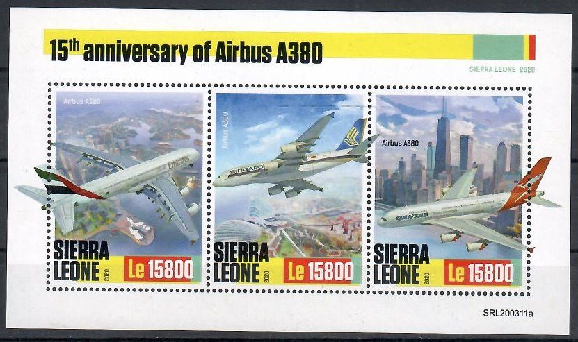 Znaczek Sierra Leone 2020 Mi ark 12262-12264 Czyste **
