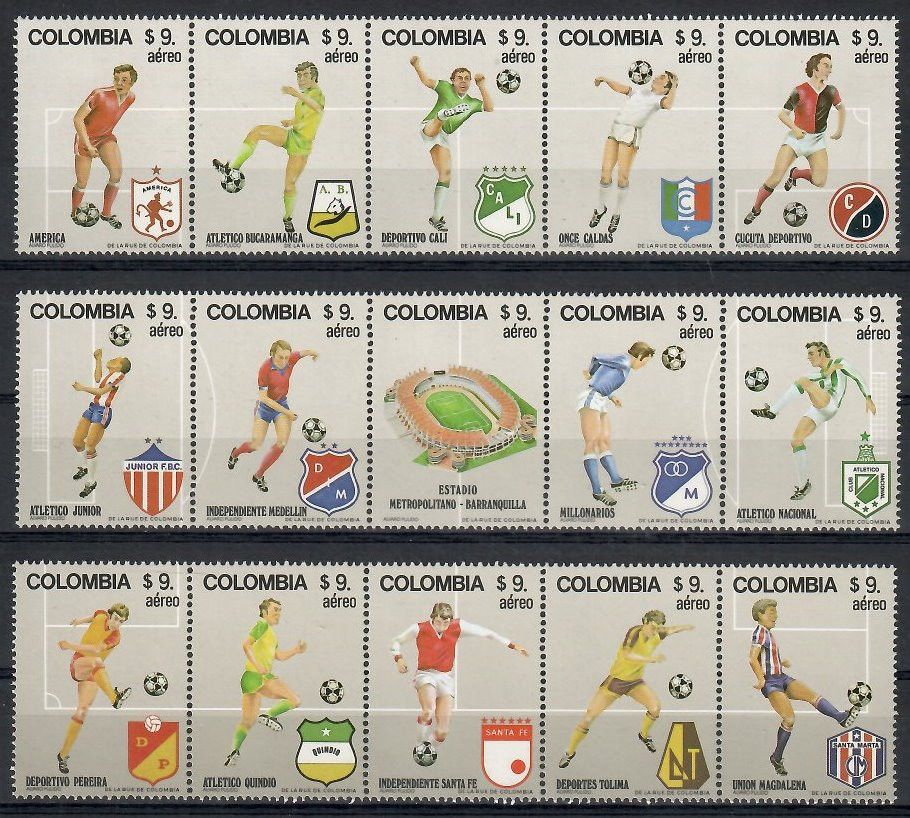Znaczek Kolumbia 1982 Mi 1562-1576 Czyste **