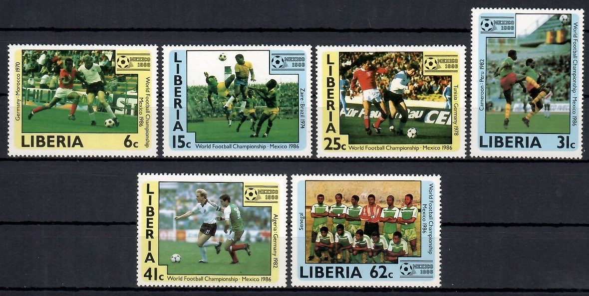 Znaczek Liberia 1985 Mi 1329-1334 Czyste **