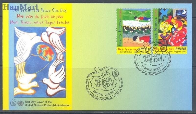 Znaczek Narody Zjednoczone Wiedeń 2004 Mi 428-429 FDC