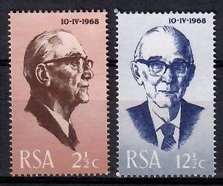 Znaczek Republika Południowej Afryki 1968 Mi 361-362 Czyste **
