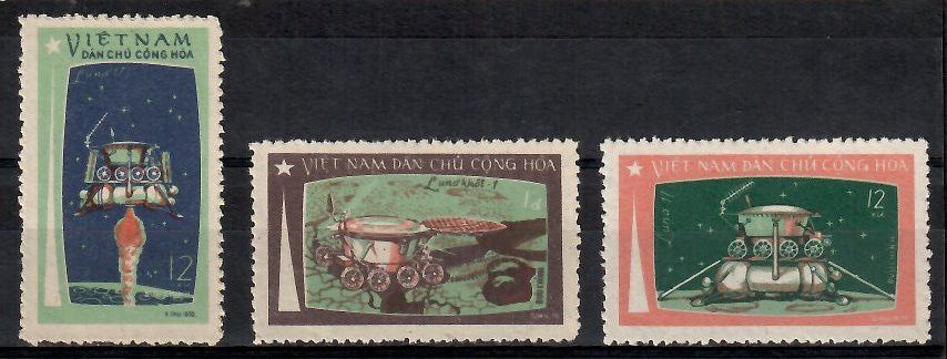 Znaczek Wietnam 1971 Mi 672-674 Czyste **