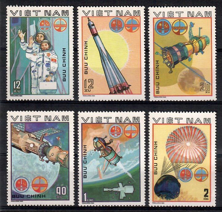 Znaczek Wietnam 1980 Mi 1104-1109 Czyste **