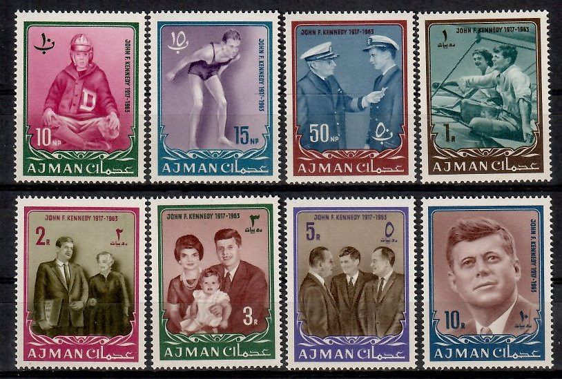 Znaczek Ajman / Adżman 1965 Mi 19-26 Czyste **