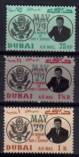 Znaczek Dubaj 1964 Mi 54-56 Czyste **