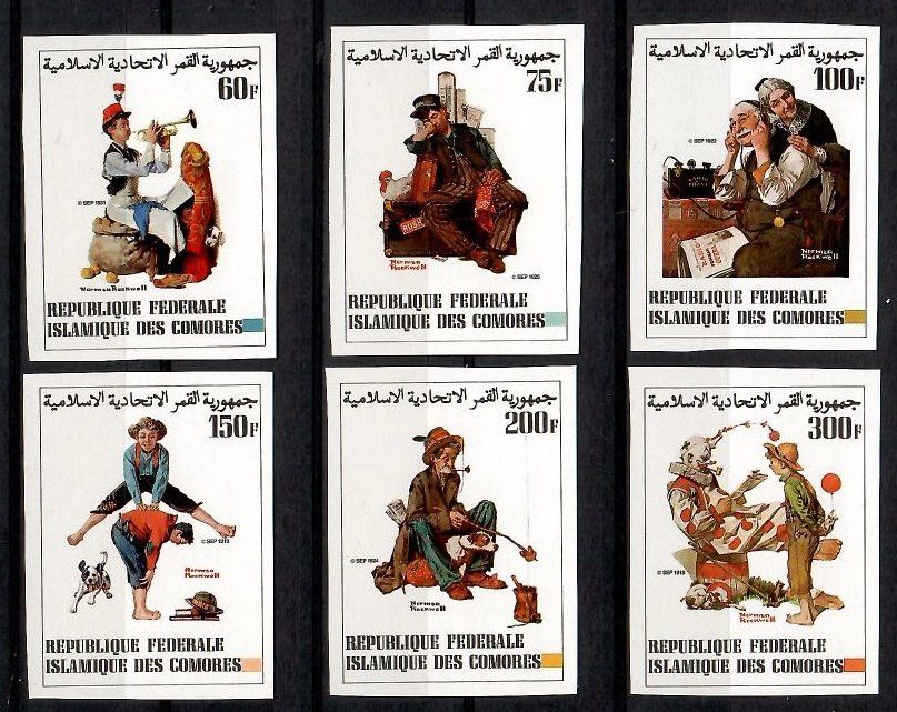Znaczek Komory 1982 Mi 671-676B Czyste **