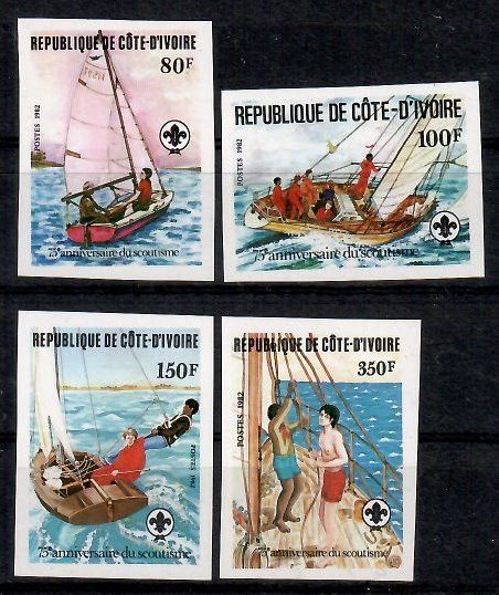 Znaczek Wybrzeże Kości Słoniowej 1982 Mi 728-731B Czyste **