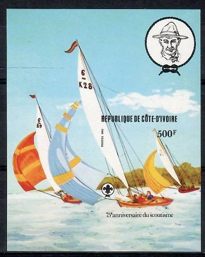 Znaczek Wybrzeże Kości Słoniowej 1982 Mi bl 22B Czyste **