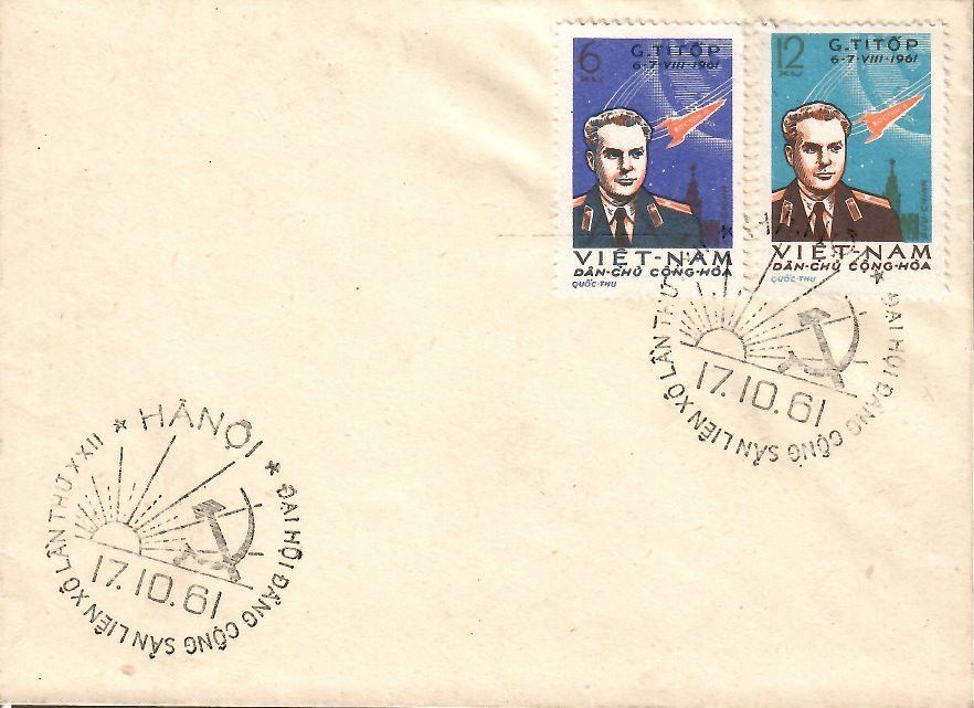 Znaczek Wietnam 1961 Mi 181-182 FDC