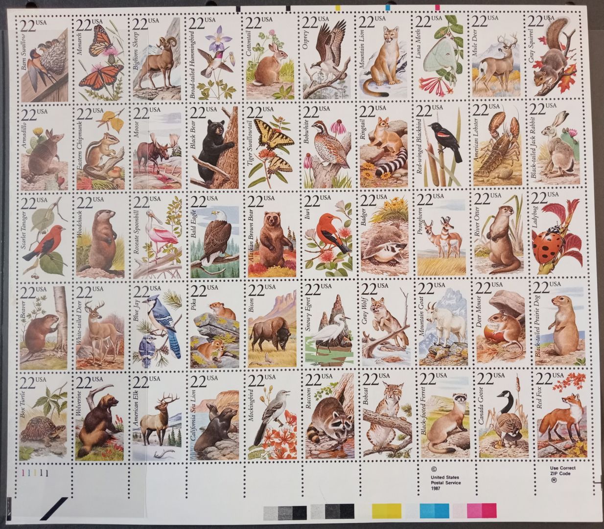 Znaczek USA 1987 Mi ark1883-1932d Czyste **