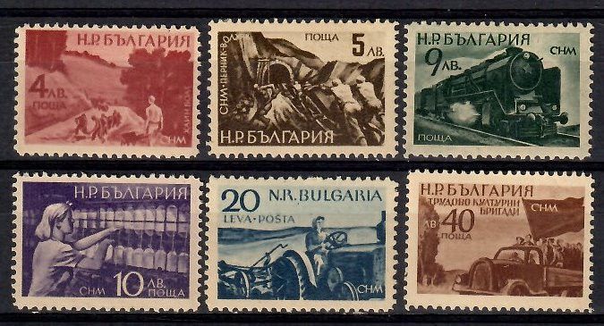 Znaczek Bułgaria 1949 Mi 690-695 Czyste **