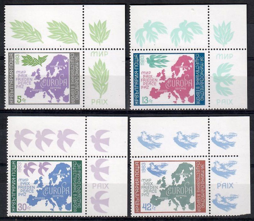 Znaczek Bułgaria 1983 Mi 3218-3221 Czyste **