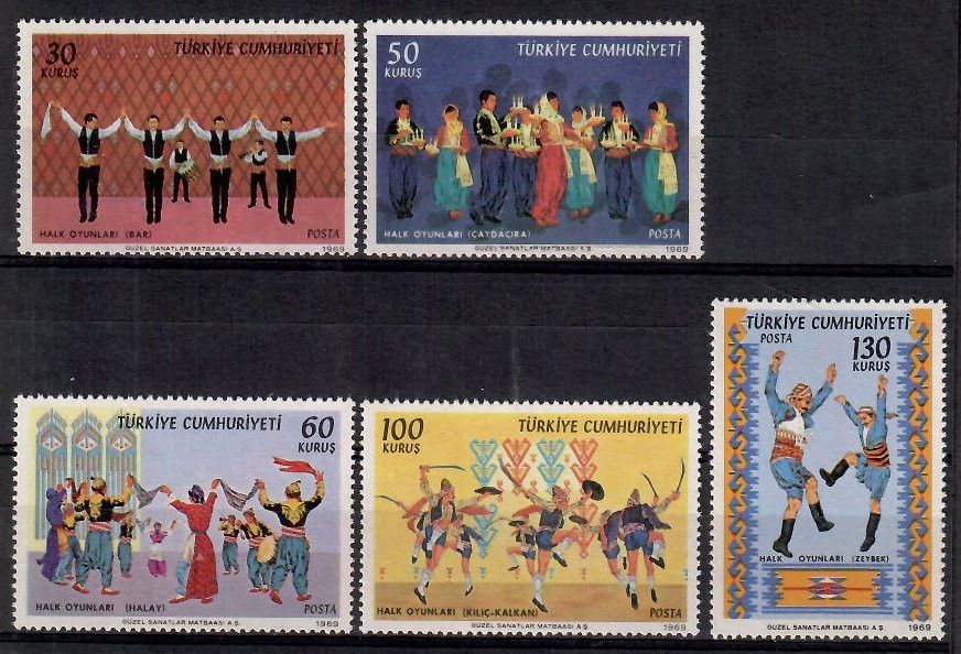 Znaczek Turcja 1969 Mi 2147-2151 Czyste **
