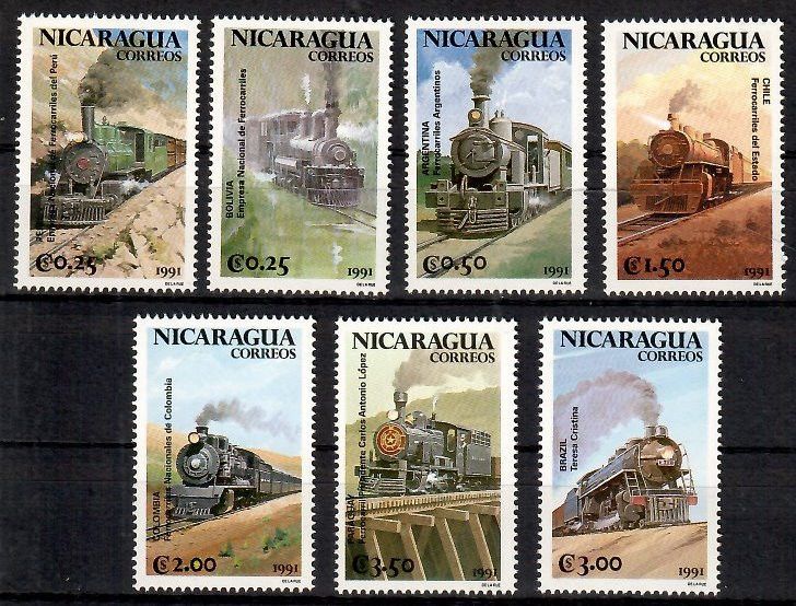 Znaczek Nikaragua 1991 Mi 3064-3070 Czyste **