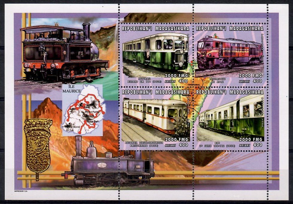 Znaczek Madagaskar 2000 Mi ark 2416-2419 Czyste **
