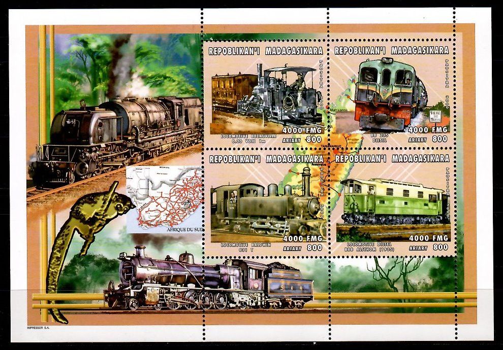Znaczek Madagaskar 2000 Mi ark 2424-2427 Czyste **
