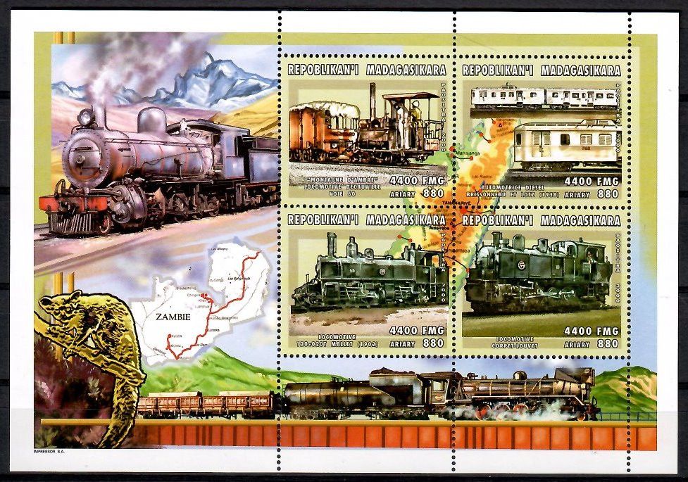Znaczek Madagaskar 2000 Mi ark 2428-2431 Czyste **