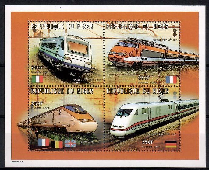 Znaczek Niger 1997 Mi ark 1294-1297 Czyste **
