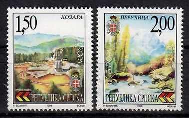 Znaczek Republika Serbska 1999 Mi 125-126 Czyste **