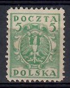 Znaczek Polska 1919 Mi 78 Fi 74B Bez kleju ( * )
