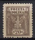 Znaczek Polska 1919 Mi 81 Fi 77B Bez kleju ( * )
