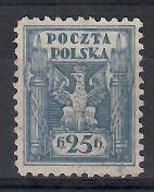 Znaczek Polska 1919 Mi 82 Fi 78B Bez kleju ( * )