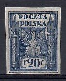 Znaczek Polska 1919 Mi 93 Fi 89A Bez kleju ( * )
