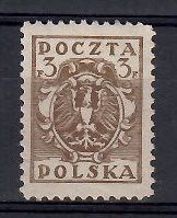 Znaczek Polska 1919 Mi 101 Fi 85B Czyste **