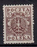 Znaczek Polska 1919 Mi 103 Fi 87B Czyste **