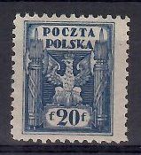 Znaczek Polska 1919 Mi 105 Fi 89B Czyste **