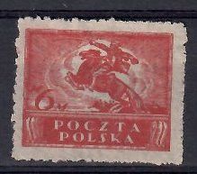 Znaczek Polska 1919 Mi 115a (bk) Fi 99a Bez kleju ( * )