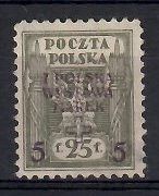 Znaczek Polska 1919 Mi 121 (bk) Fi 105A Bez kleju ( * )
